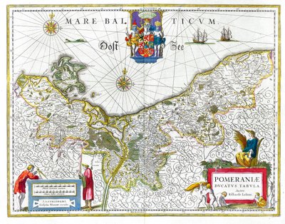 Mappa del Ducato storico di Pomerania del XVII secolo da Eilhard Lubinus